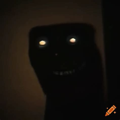 Creepy face in the dark with vhs tape vibe on Craiyon