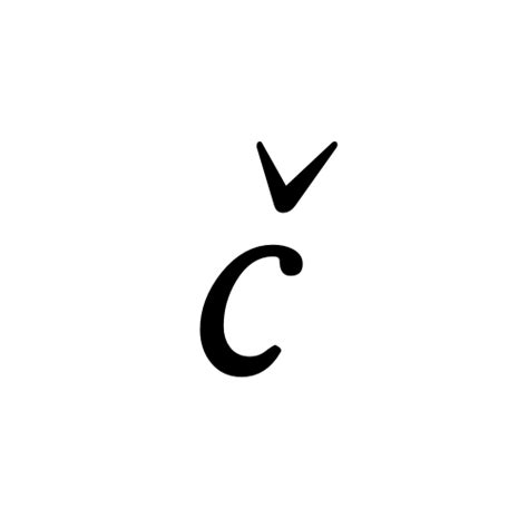 č | latin small letter c with caron | Aegyptus, Regular @ Graphemica