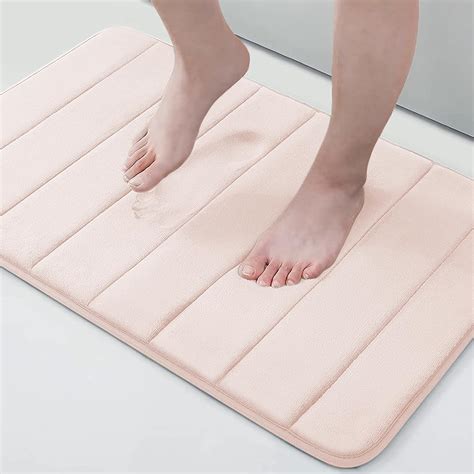 smiry Memory Foam Bath Mat, 40 x 60 cm, Extra Soft Non-Slip Bathroom ...