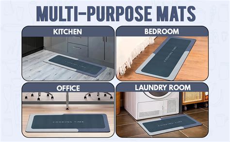 Story@Home Anti Fatigue Kitchen Rug Sets 2 Piece Ash Grey Non Slip ...