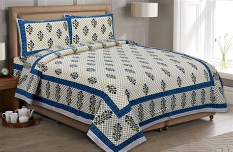 Jaipuri Printed Cotton Bedsheet (90X108)
