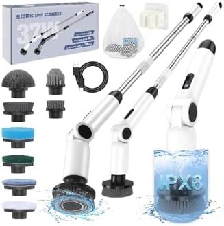 Homtronics Electric Brush for Bathroom Cleaning, [Adjustable Angle ...