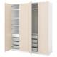 PAX / REINSVOLL wardrobe combination, white/grey-beige, 200x60x236 cm ...