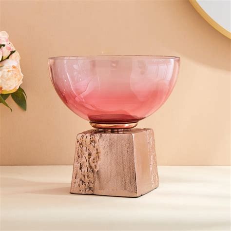 Buy Splendid Terra Roza Glass Bowl from Home Centre at just INR 1699.0