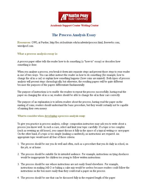 Image result for Process Analysis Thesis Examples