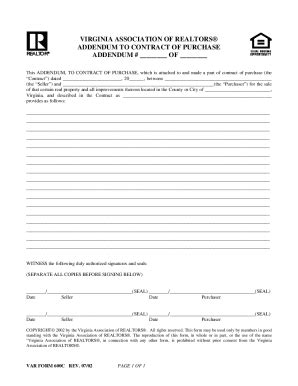 VAR 600C - Virginia Association Of Realtors - Fill and Sign Printable ...