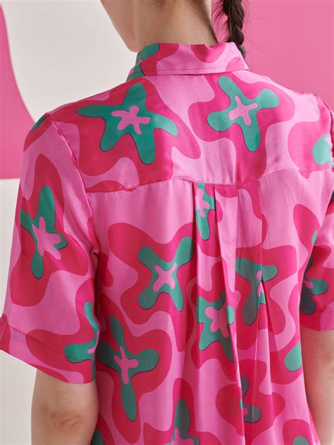Pink Abstract Shirt – prakritijaipur