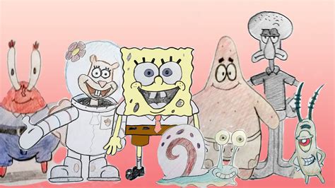 Spongebob Characters Drawing at GetDrawings | Free download