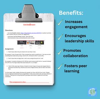 Image result for Math Unit Rate Project