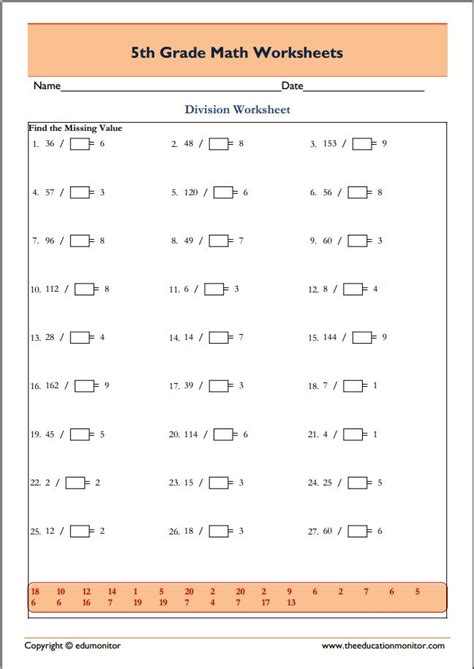Image result for 4th Grade Division Problems