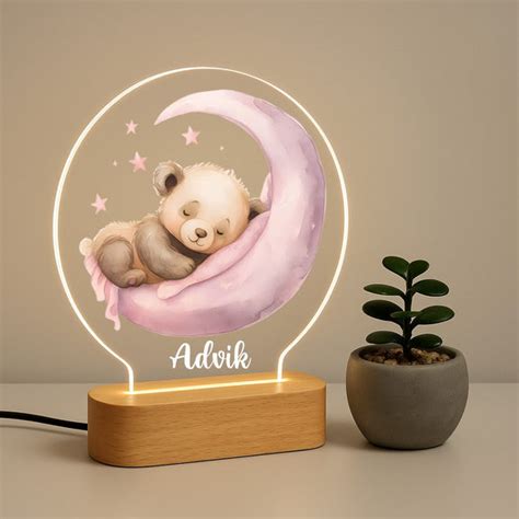 Personalised Sleepy Panda Kids Night Lamp – ChitraChaya