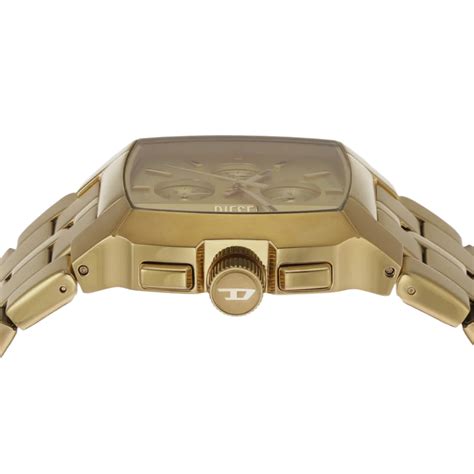 DZ4639 DIESEL | Cliffhanger Chrono Square Gold Dial Watch (Men) – Sai ...