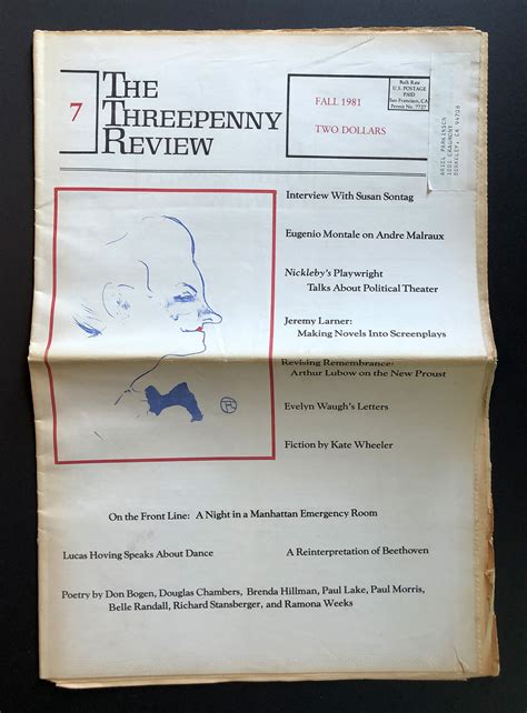 The Threepenny Review 7 (Volume 2, Number 3; II; Fall 1981) - includes ...