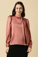 Buy Women Rust Solid Formal Top Online - 39964975 | Allen Solly