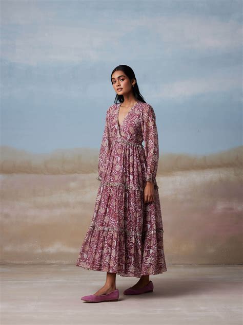 Grape Basket Tiered Maxi Dress | Buna Studio