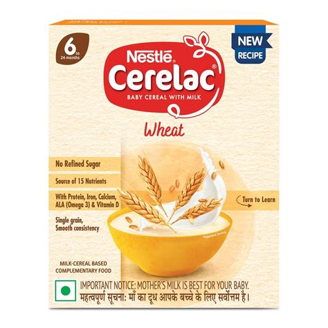 Nestle Cerelac Baby Cereal with Milk Wheat (From 6 to 24 Months) Powder ...