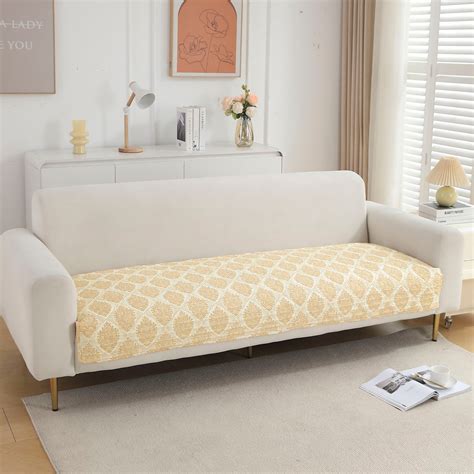 Tropical Leaves Quilted Sofa Mat Cover | 1/2/3 Seater | Anti Slip ...