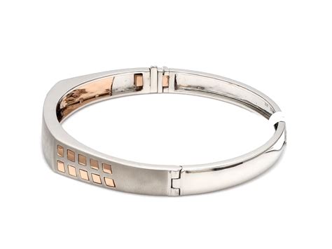 Platinum Rose Gold Diamond Bracelet with Matte Finish for Men JL PTB 1