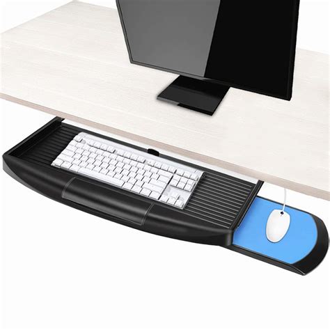 Buy Basecent Keyboard Tray Under Desk with Mouse Platform, Under ...