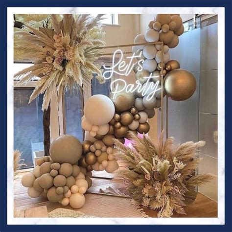 Let's Party Rectangular Frame Set Up with Dry Flowers – Wanna Party