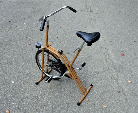 Vintage Exercise Bike, Walton Model 44, Butterscotch Brown, Black Seat ...