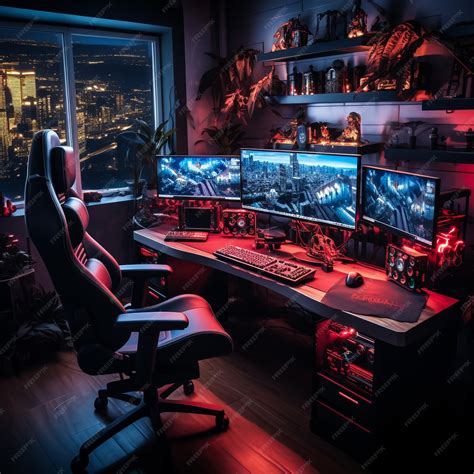 Premium AI Image | Ultimate gaming computer desktop setup