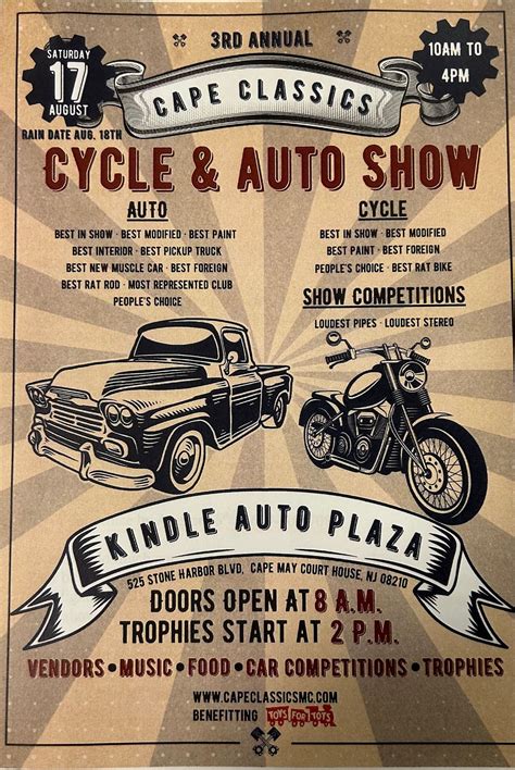 Cape Classics MC Cycle and Car Show , Kindle AutoPlaza, Cape May Court ...