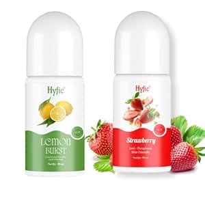 Buy HYFIC Strawberry & Lemon Underarms Roll-On Combo | Alcohol-Free ...