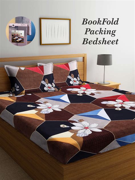Super Soft Cotton Blend King Size Bookfold Double Bedsheet by Arrabi ...