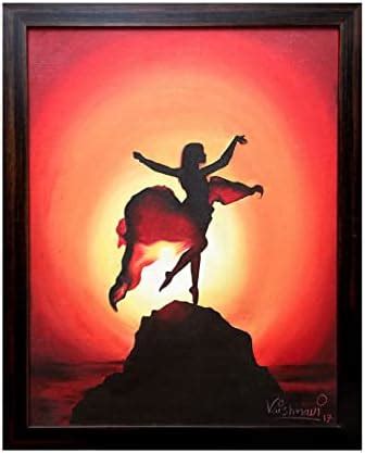 THE ARTASTIC Wooden Framed Dancing Girl Painting for Cafe, Restaurant ...