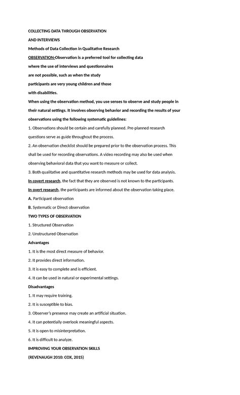 Image result for Observation Collecting Data