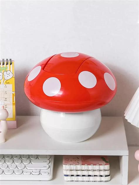 1 Peça Lixo De Mesa Em Forma De Cogumelo, Lixeira Mini Para Carro Com ...