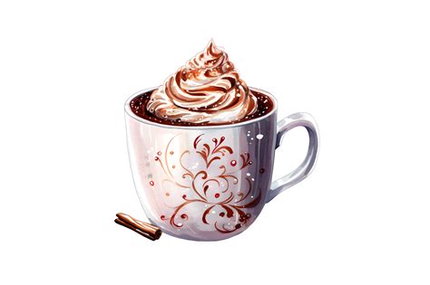 Hot Chocolate With Whipped Cream Clip Art