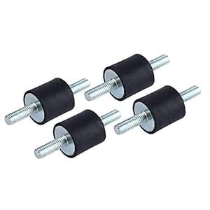 4pcs M6 20 * 20 Anti-Vibration Rubber Isolator Mounts Air Compressor ...