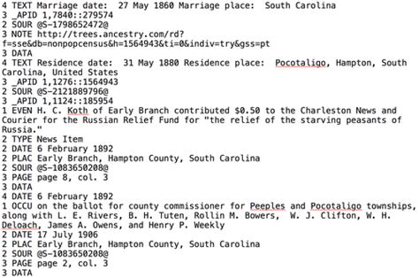Image result for GEDCOM File Format