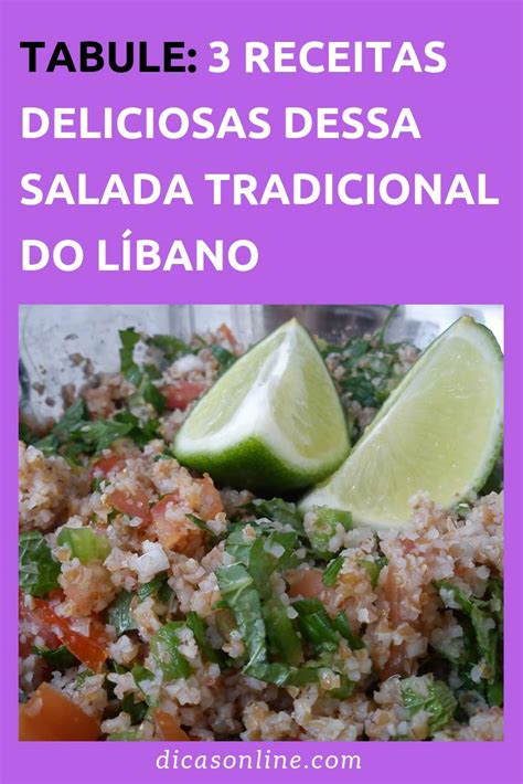 Receita de Tabule em 3 versões deliciosas e diferentes para fazer em ...