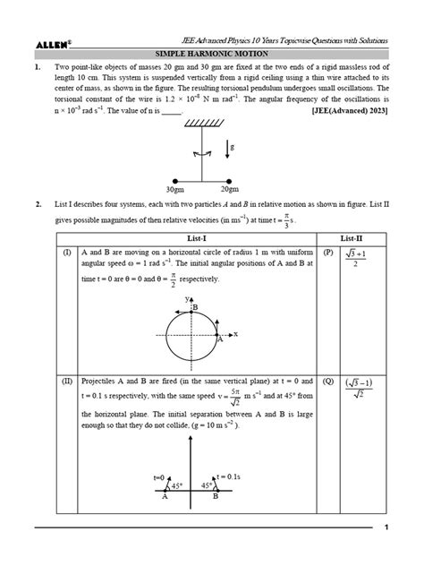 Simple Harmonic Motion Problems 的图像结果