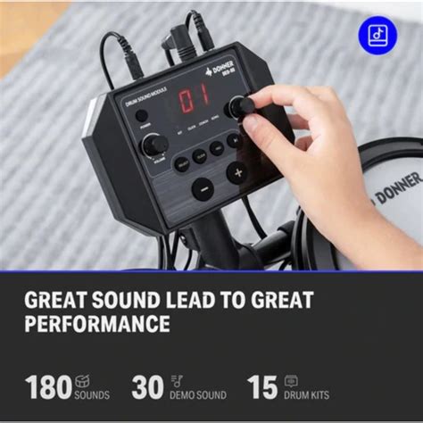 Donner DED-80 Electric Drum Set, Electronic Drum Kit for Beginner with ...