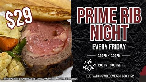 Prime Rib Night, The Dancing Crane, Loxahatchee, 5 July 2024 | AllEvents.in