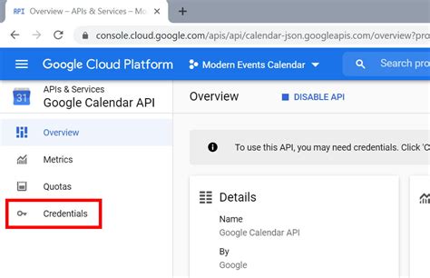 Image result for Google Calendar API Key