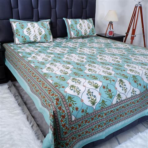 Buy 100% Pure Cotton Double Bed Sheets Online in India – The Jaipuri