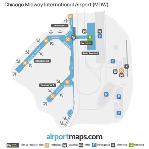 Midway Airport Terminal Map : Midway International Airport – HZWFVT