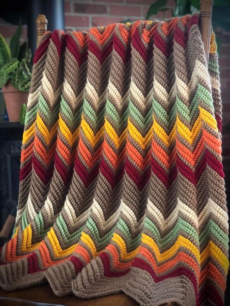 Crochet chevron blanket pattern – Artofit