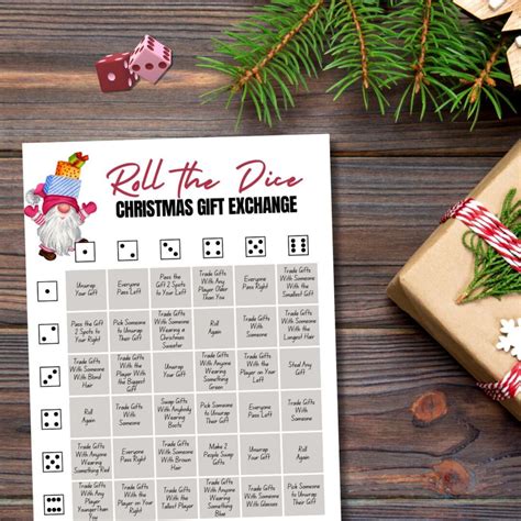FUN Christmas Gift Exchange Dice Game (FREE Printable!) - Leap of Faith ...