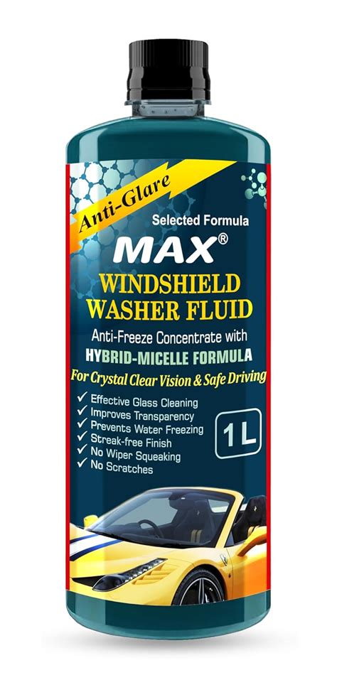 MAX Windshield Washer Fluid Concentrate (1 Ltr) - Anti-Freeze Formula ...