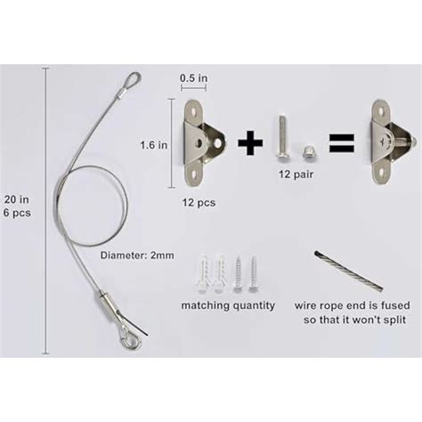 OeckuXIY 6 Sets Adjustable Hanging Wire Kit, Stainless Steel India | Ubuy