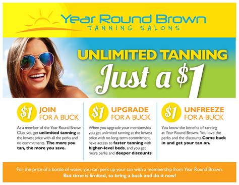 Unlimited Tanning $1 – Year Round Brown