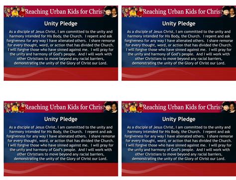 Image result for Unity Pledge Card