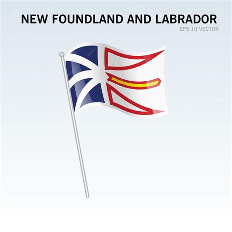 Premium Vector | Waving flag of newfoundland and labrador provinces of ...