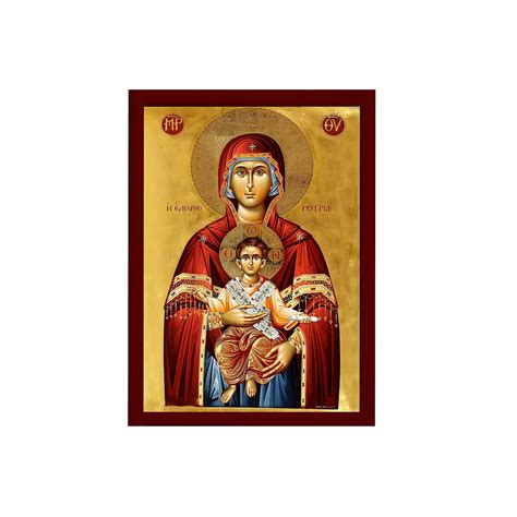 Virgin Mary Icon Panagia Eleftherotria Handmade Greek Orthodox Icon ...